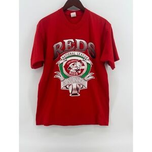 Vintage Cincinnati Reds T Shirt Mens XL Red Mr Redlegs Logo 7 Competitor MLB Tee